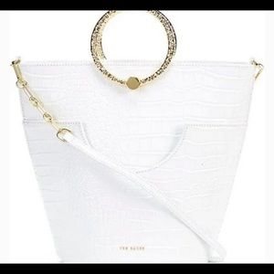 Ted Baker - White Ring Handle Bucket Bag